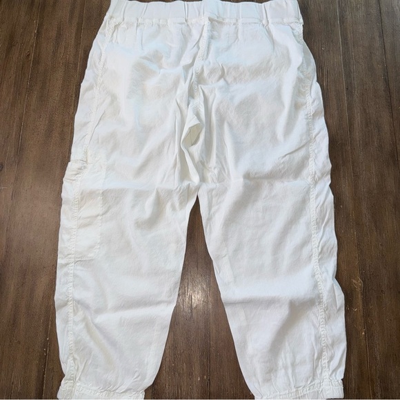 Eileen Fisher Organic Linen Cargo Jogger Pant XL White Ankle Cargo Pull on - Picture 9 of 11